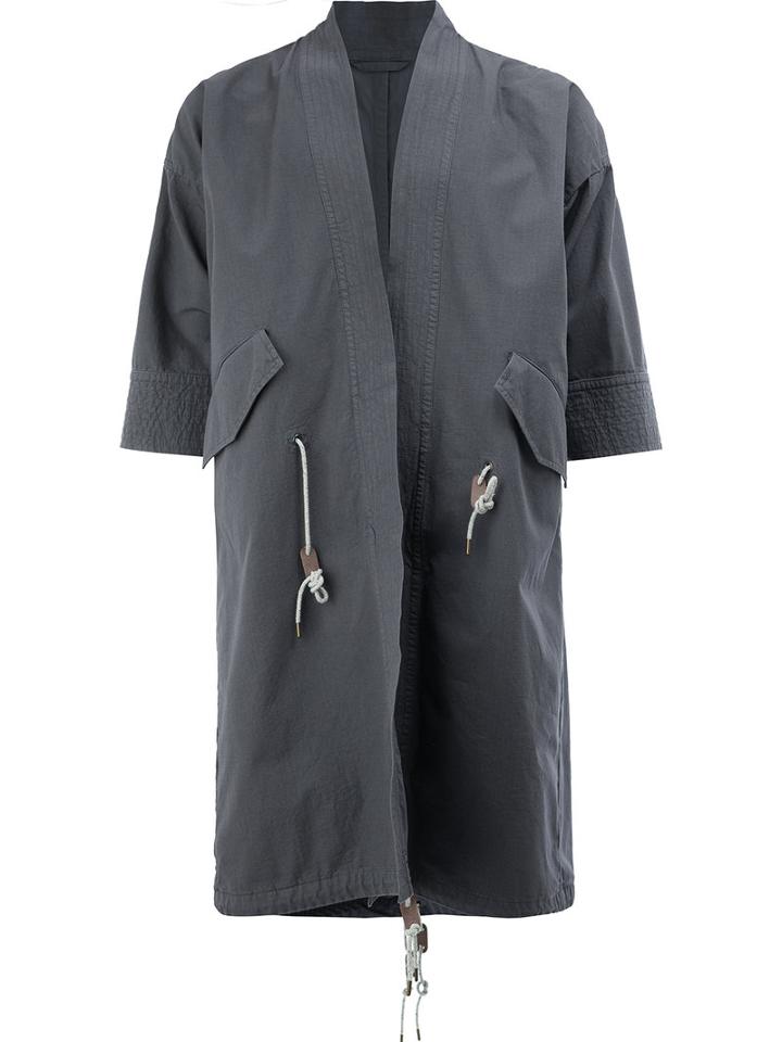 Wooster + Lardini - Cropped Sleeves Coat - Men - Cotton - 50, Blue, Cotton