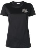 Moncler Embellished Logo Appliqué T-shirt - Black