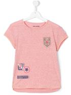 Zadig & Voltaire Kids Teen Badges T-shirt, Girl's, Size: 14 Yrs, Pink/purple