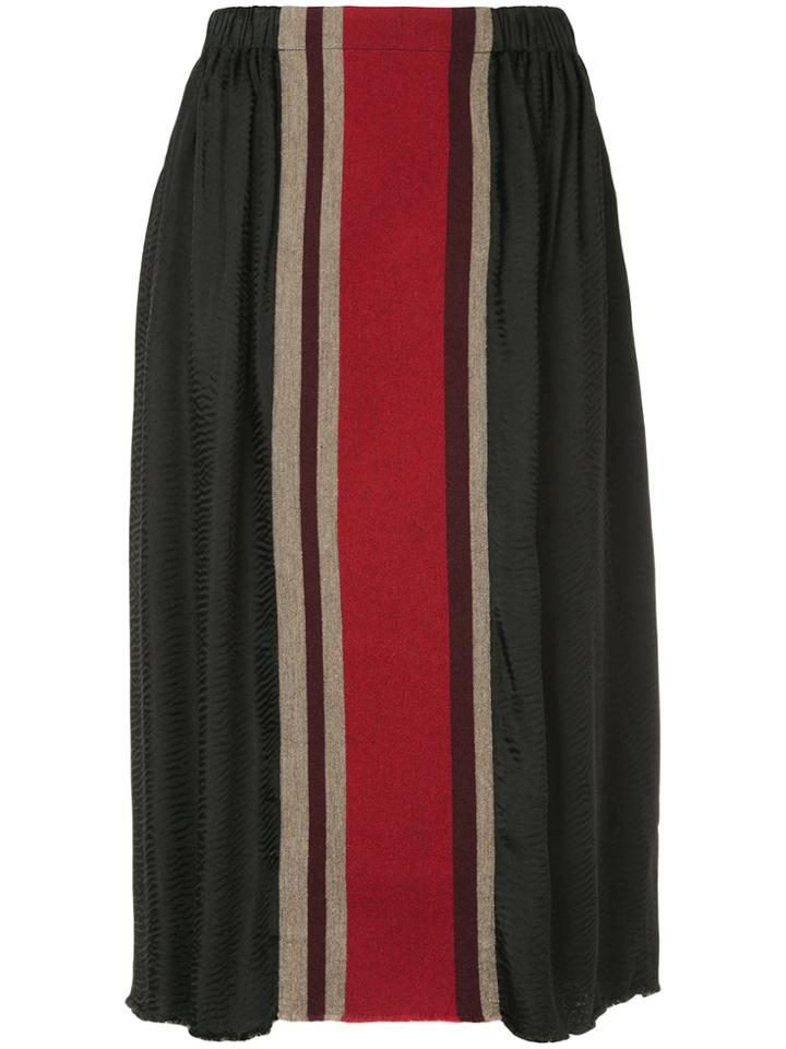 Uma Wang Striped Skirt - Black