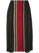 Uma Wang Striped Skirt - Black