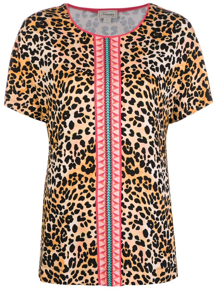 Temperley London Leopard Print T-shirt - Nude & Neutrals