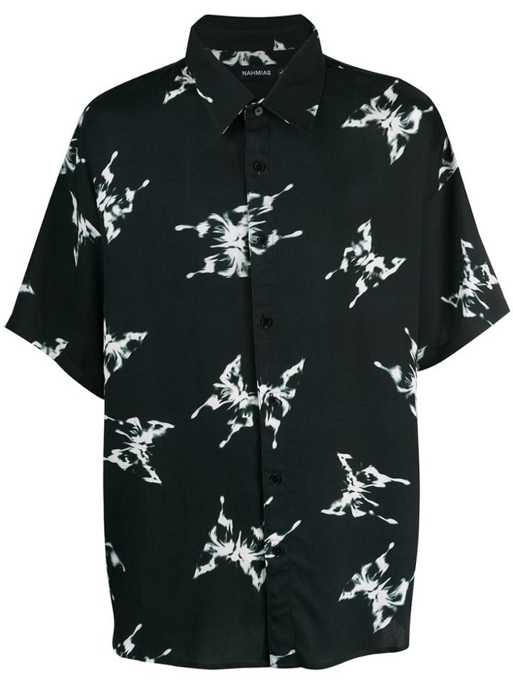 Nahmias Butterfly Print Shirt - Black