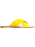 Solange Crossover Strap Sandals - Yellow & Orange