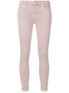 J Brand Distressed Skinny Jeans - Pink