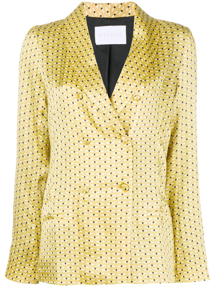 Asceno Double Breasted Blazer - Yellow & Orange