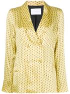 Asceno Double Breasted Blazer - Yellow & Orange