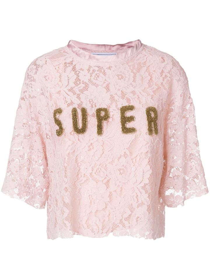 Forte Couture Super Lace Blouse - Pink & Purple