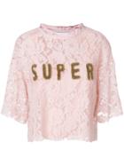 Forte Couture Super Lace Blouse - Pink & Purple