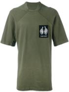 11 By Boris Bidjan Saberi - Chest Patch T-shirt - Men - Cotton - M, Green, Cotton