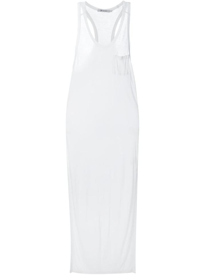 T By Alexander Wang Long Tank Dress, Women's, Size: M, White, Rayon