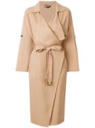 Elisabetta Franchi Oversized Trench Coat - Nude & Neutrals