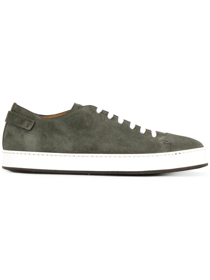 Santoni Contrast Sole Sneakers - Green