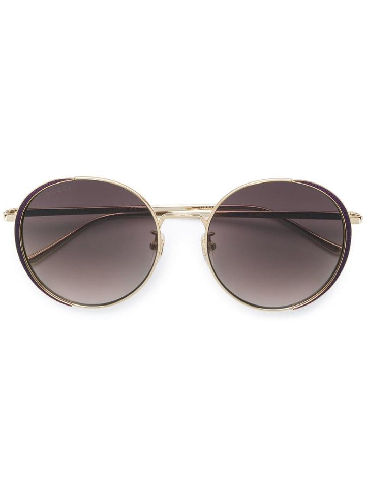 Gucci Eyewear Gradient Round Sunglasses - Gold