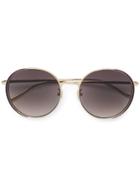 Gucci Eyewear Gradient Round Sunglasses - Gold