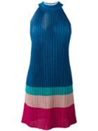 Diesel Knitted Halterneck Dress, Women's, Size: Xs, Blue, Rayon/polyester