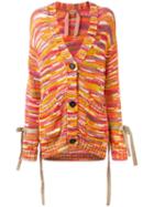 No21 Button Up Cardigan, Women's, Size: 38, Yellow/orange, Cotton/viscose
