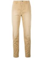 Twin-set Straight Leg Trousers, Women's, Size: 32, Brown, Cotton/spandex/elastane