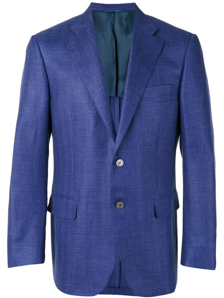 Canali - Two Button Blazer - Men - Silk/linen/flax/cupro/wool - 52, Blue, Silk/linen/flax/cupro/wool