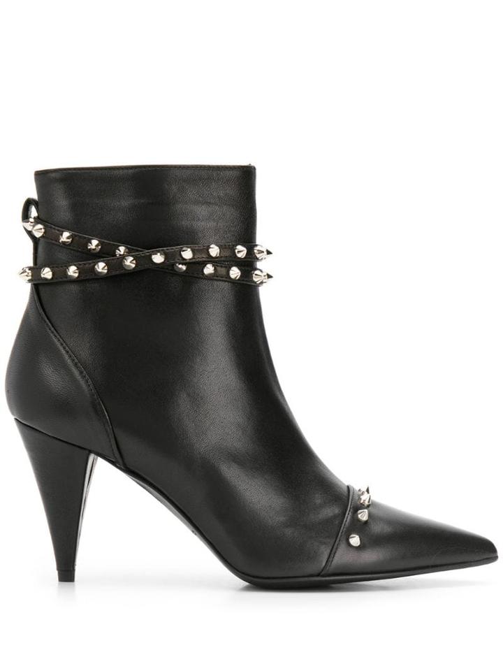 Marc Ellis Studded Strap Boots - Black