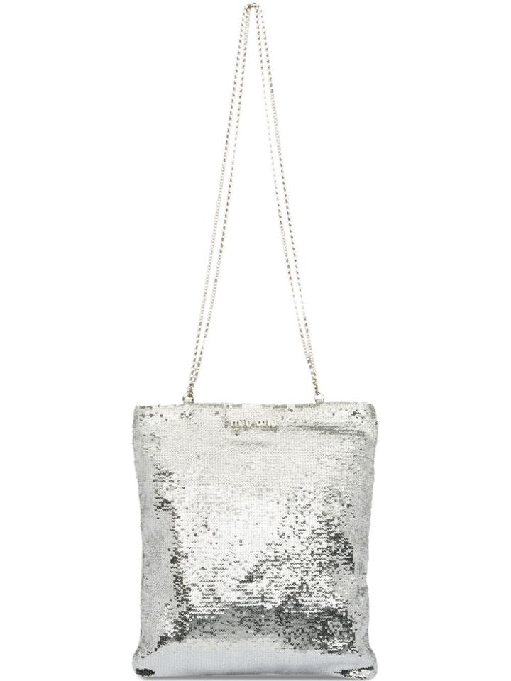 Miu Miu Sequin Tote Bag - Silver