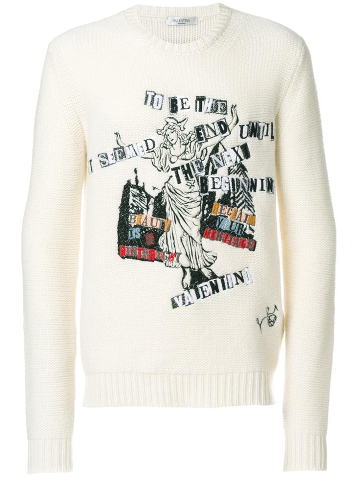 Valentino Intarsia Jumper - Nude & Neutrals
