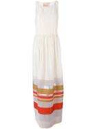 Erika Cavallini Contrast Striped Hem Maxi Dress
