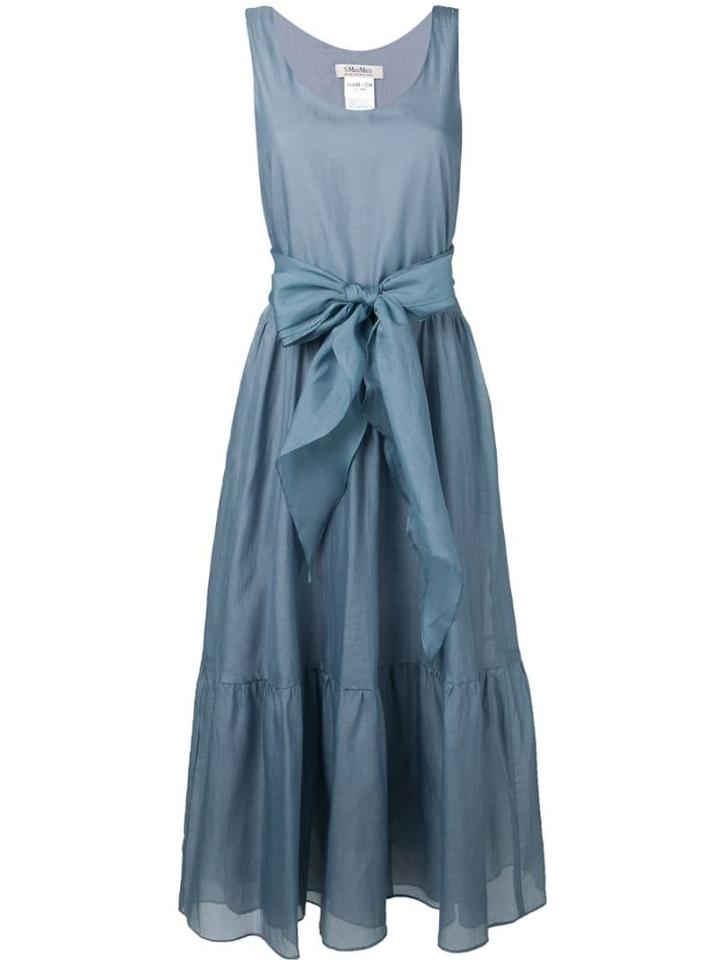 's Max Mara Tiered Midi Dress - Blue