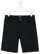 Emporio Armani Kids Teen Classic Denim Shorts - Blue