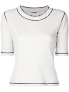 Jil Sander Round Neck Knit Top - White