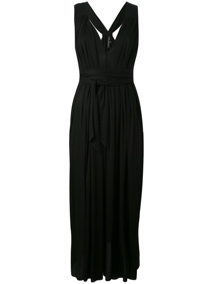 Barbara Bui Gathered Detail Midi Dress, Women's, Black, Lyocell