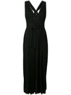 Barbara Bui Gathered Detail Midi Dress, Women's, Black, Lyocell