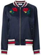 Muveil 'bow Wow' Bomber Jacket - Blue