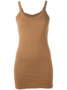 Rick Owens Lilies Long Knit Tank Top, Women's, Size: 44, Nude/neutrals, Polyamide/angora/viscose/wool