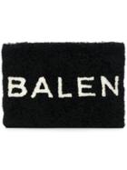 Balenciaga Shearling Pouch - Black