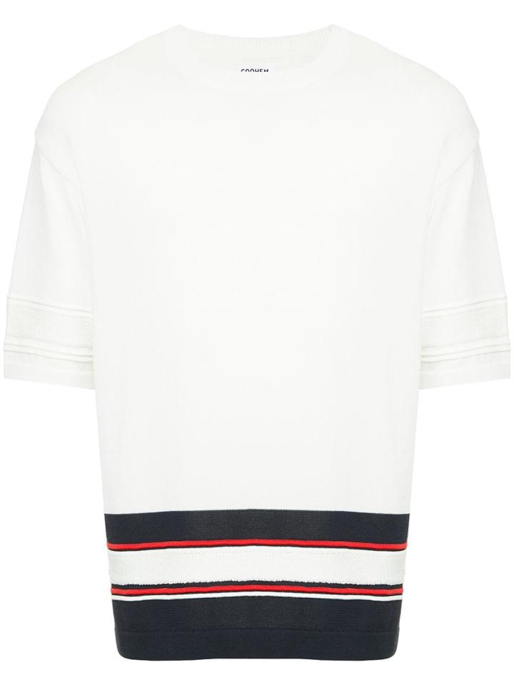 Coohem Sporty Knit Sweater - White