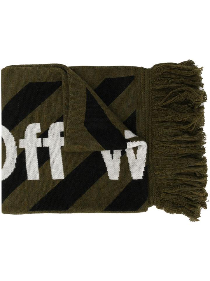 Off-white Arrow Scarf - Green