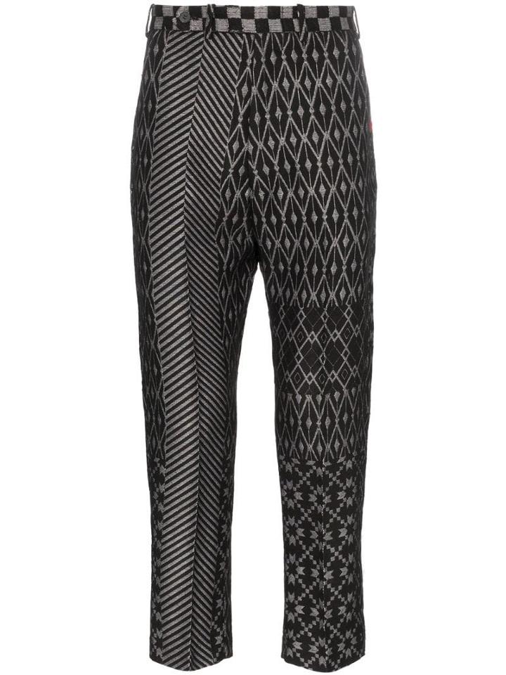 Haider Ackermann Jacquard Patterned Trousers - Black