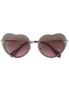 Miu Miu Eyewear Heart Shaped Sunglasses, Women's, Grey, Acetate/metal (other)