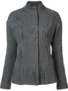 Narciso Rodriguez Textured Check Fitted Jacket