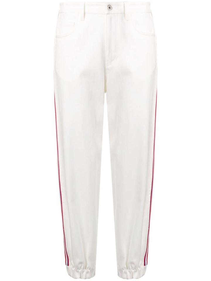 Miu Miu Tapered Denim Trousers - White