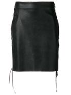 Stella Mccartney Lace-up Detail Skirt - Black