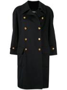 Chanel Pre-owned Cc Button Coat - Black