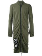 Embroidered Back Long Cardigan - Men - Cotton - M, Green, Cotton, 11 By Boris Bidjan Saberi