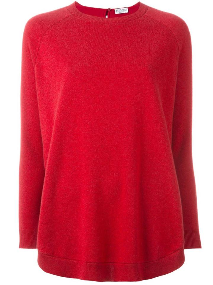 Brunello Cucinelli Loose Jumper, Women's, Size: Small, Red, Silk/spandex/elastane/cashmere
