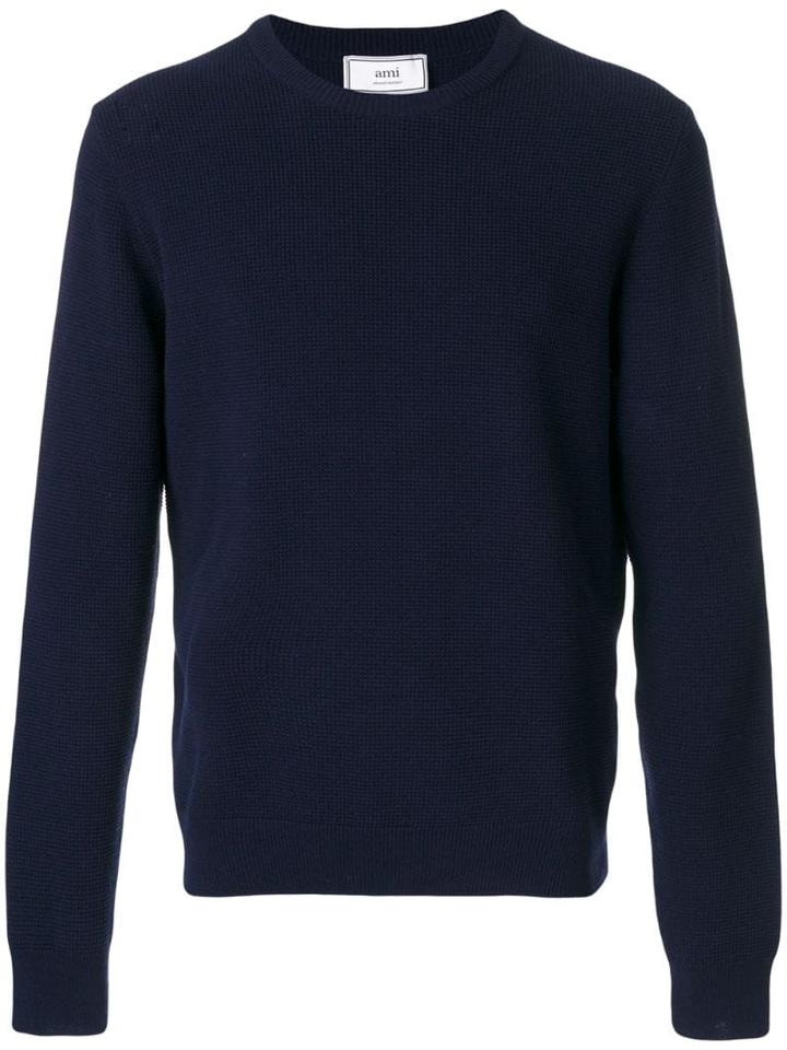Ami Paris Crewneck Sweater - Blue