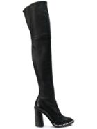 Casadei Studded Sole Over-the-knee Boots - Black