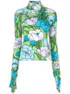 Richard Quinn Floral Print Blouse - Green