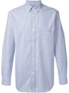 Golden Goose Deluxe Brand Striped Shirt, Men's, Size: M, Blue, Cotton
