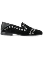 Alexander Mcqueen Eyelet Detail Loafers - Black